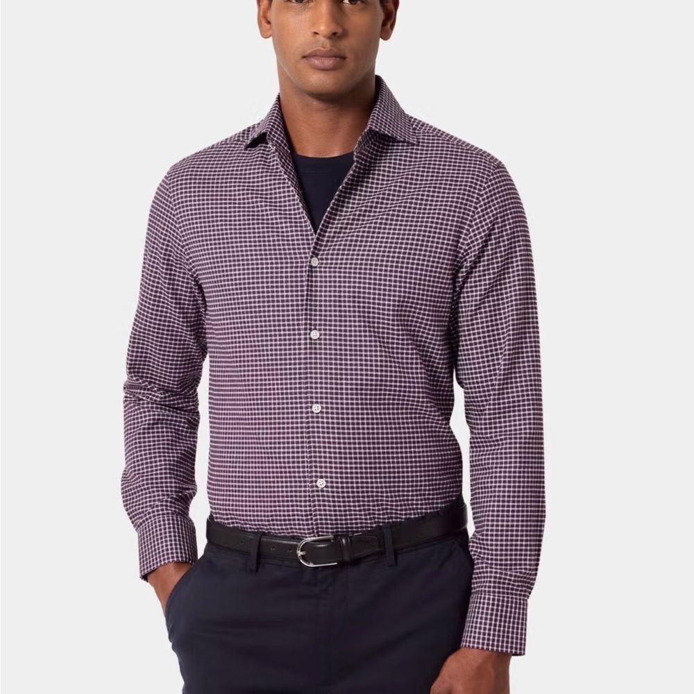 WRK Mens long-sleeve, button-down dress shirt size M